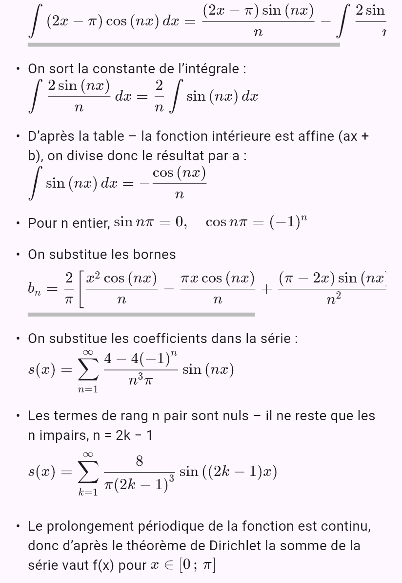 fouriersin(x*(pi - x), 0, pi)