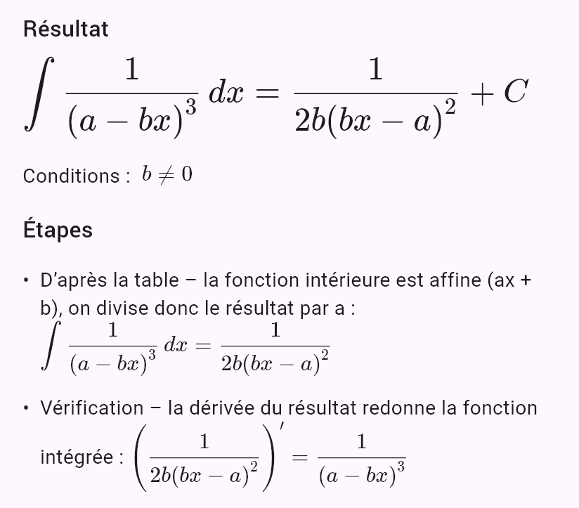int(1/(a - bx)^3)