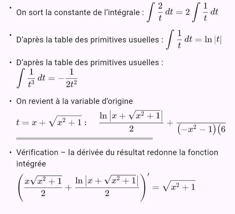 int(sqrt(x^2 + 1))