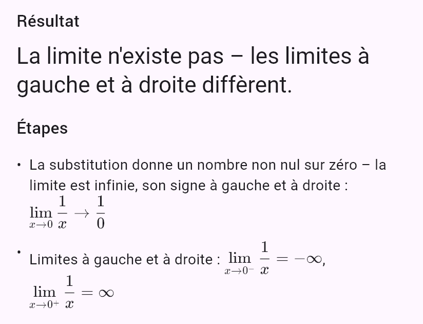 lim(x->0) 1/x