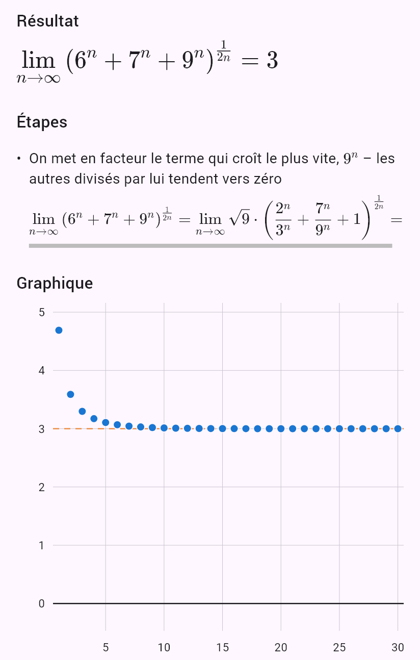 lim(n->oo) (6^n+7^n+9^n)^(1/(2n))