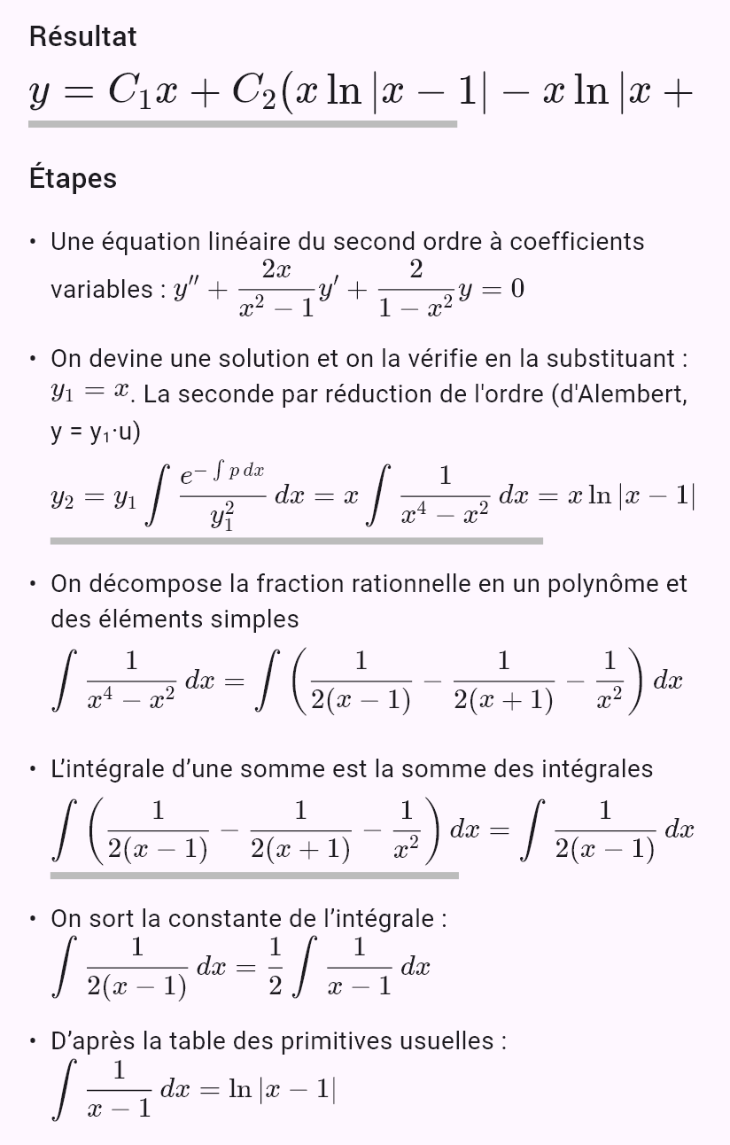 (1-x^2)y'' - 2xy' + 2y = 0