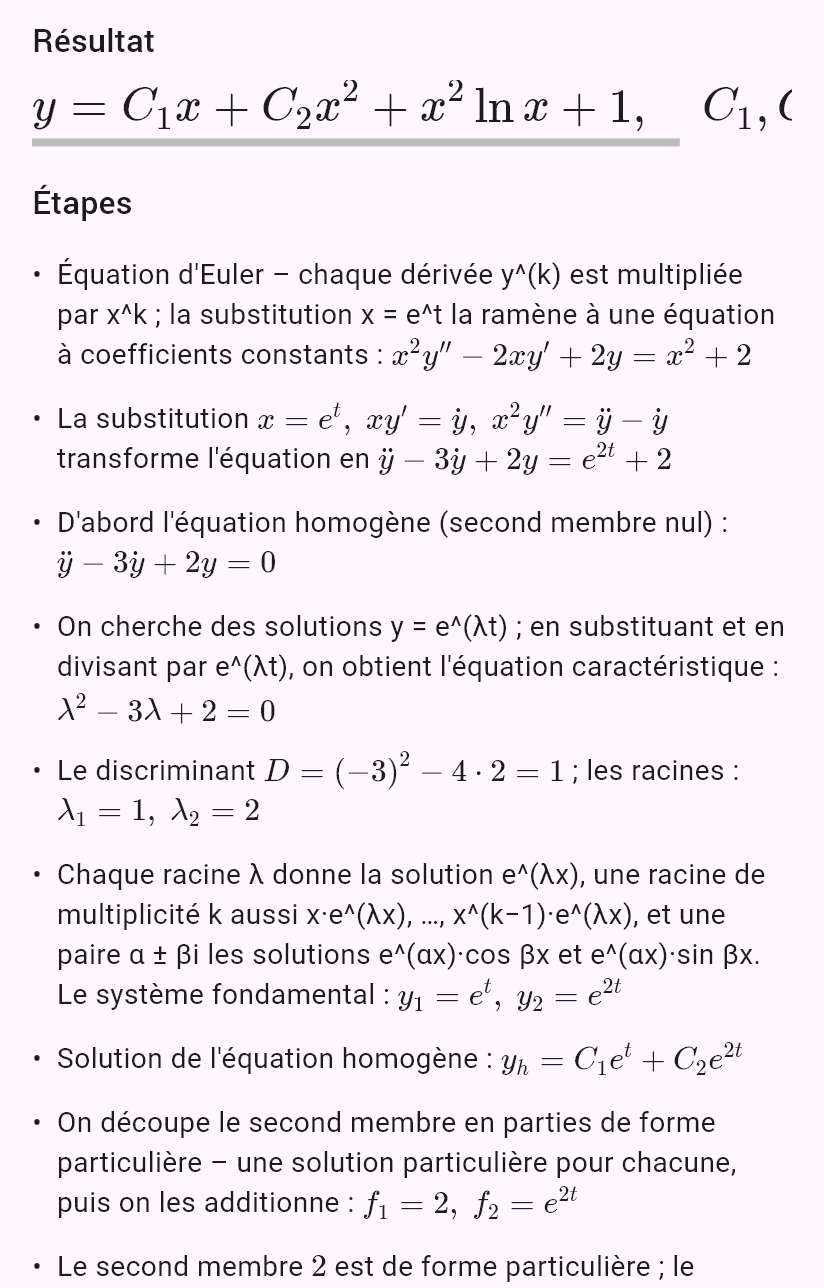 x^2y'' - 2xy' + 2y = x^2 + 2