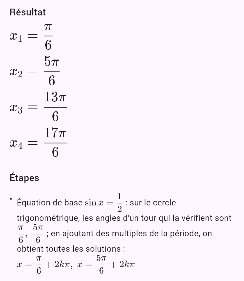 sin x = 1/2, x ∈ <0; 4pi)