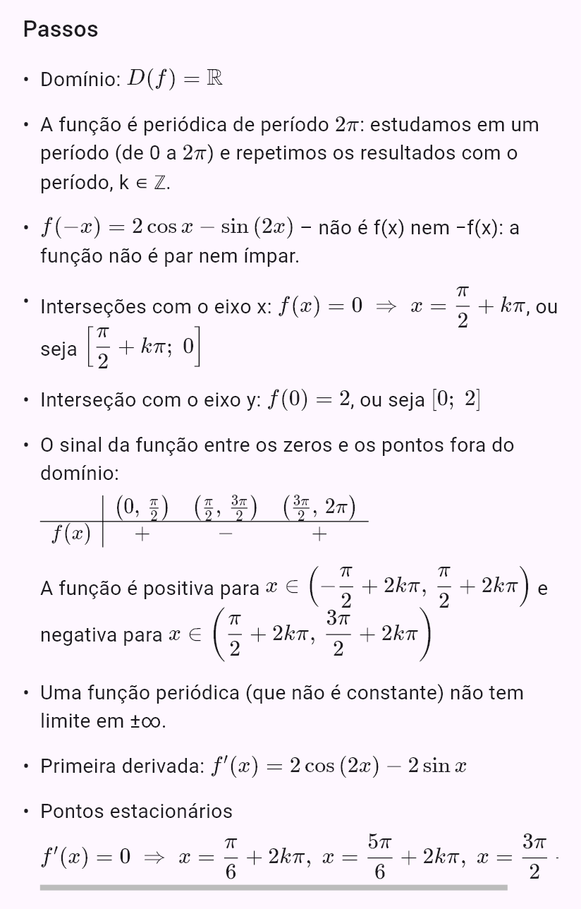 sin 2x + 2cos x
