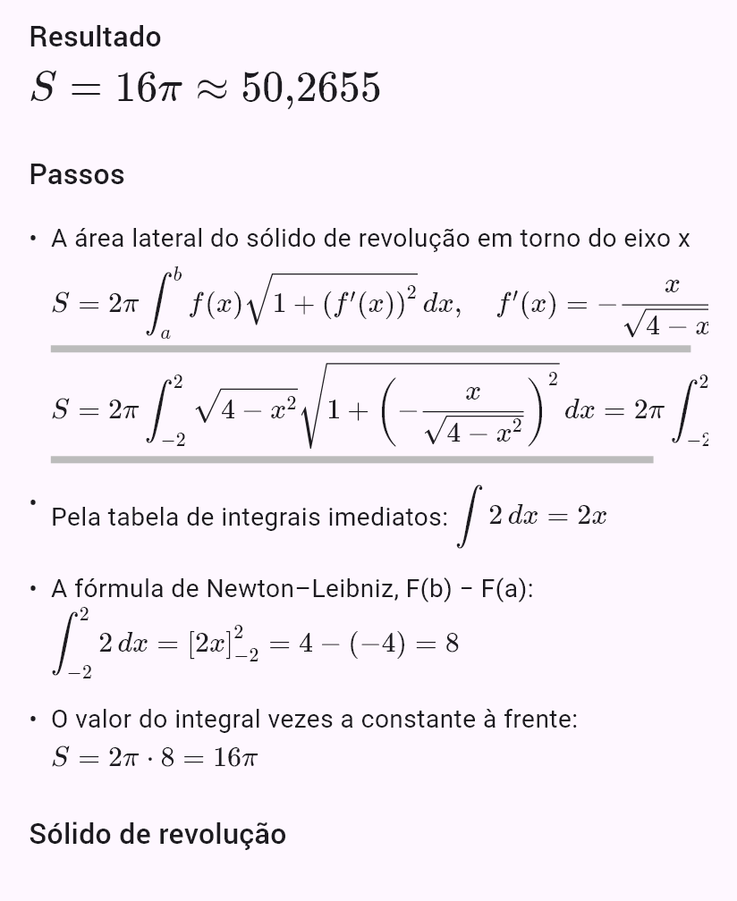 sqrt(4 - x^2)