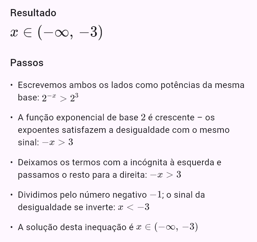 (1/2)^x > 8