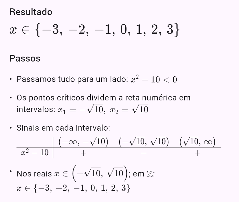 x^2 < 10