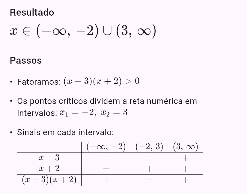 x^2 - x - 6 > 0
