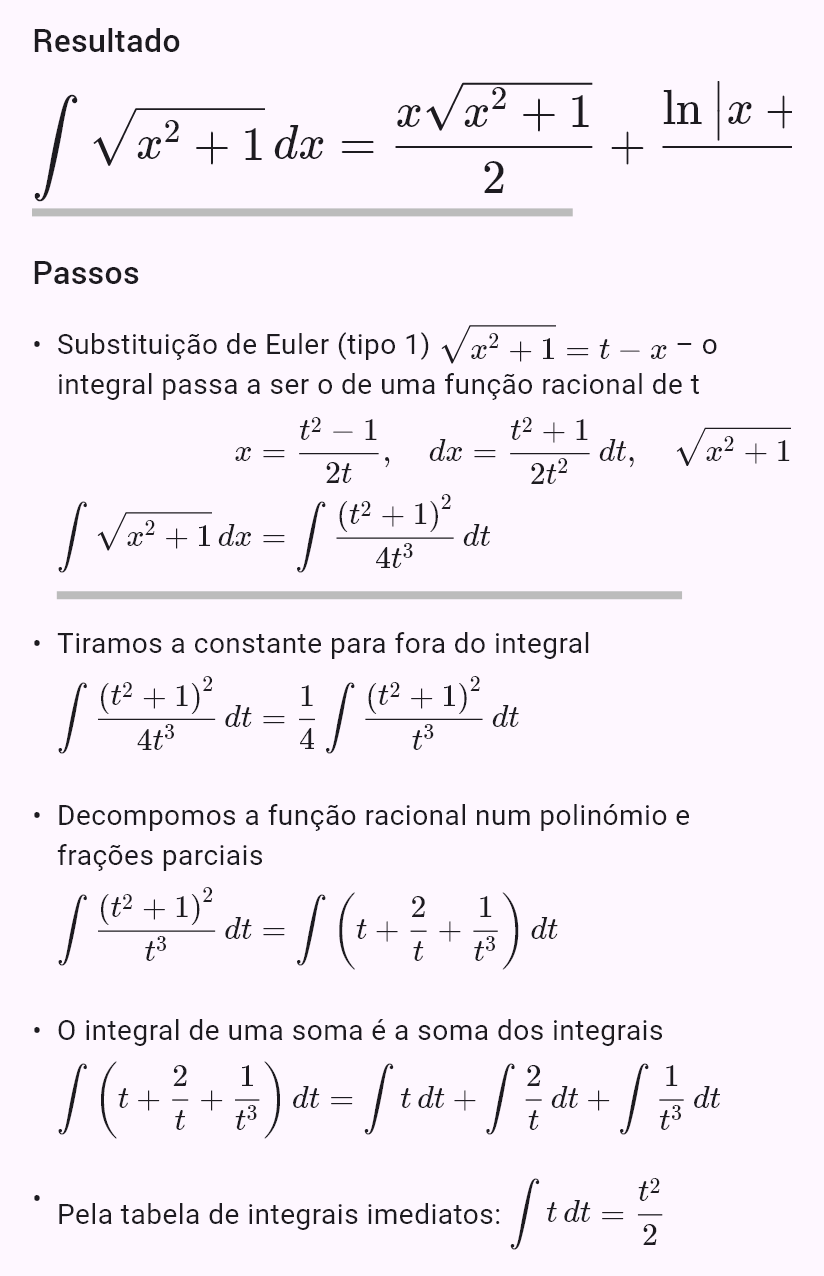 int(sqrt(x^2 + 1))