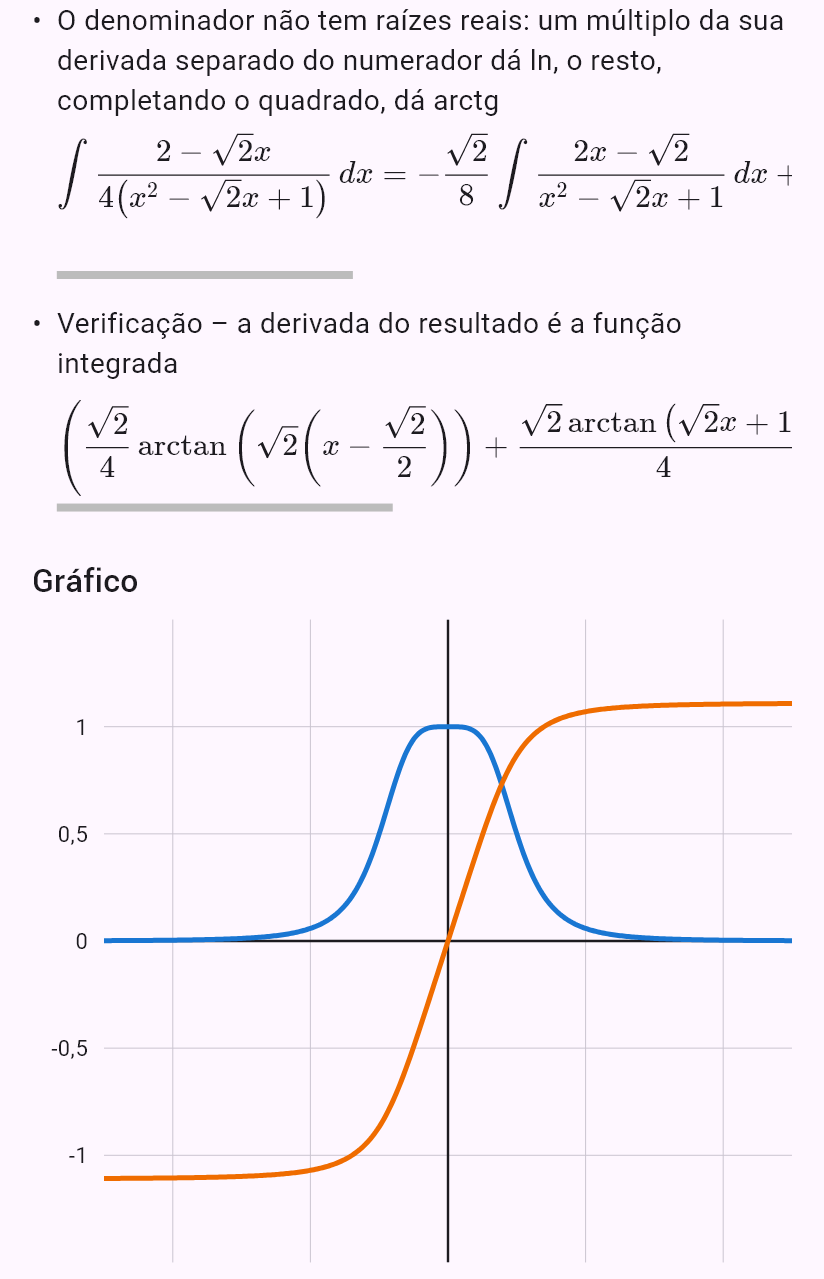 int(1/(x^4 + 1))