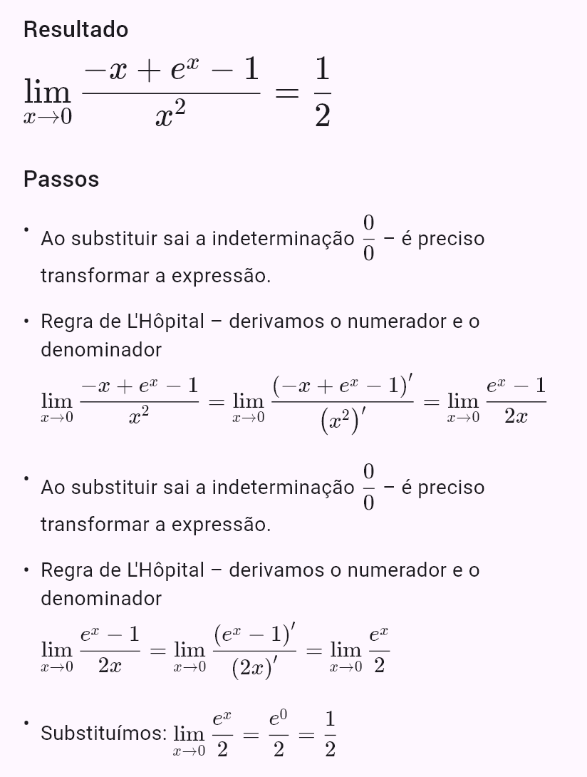lim(x->0) (e^x-1-x)/x^2