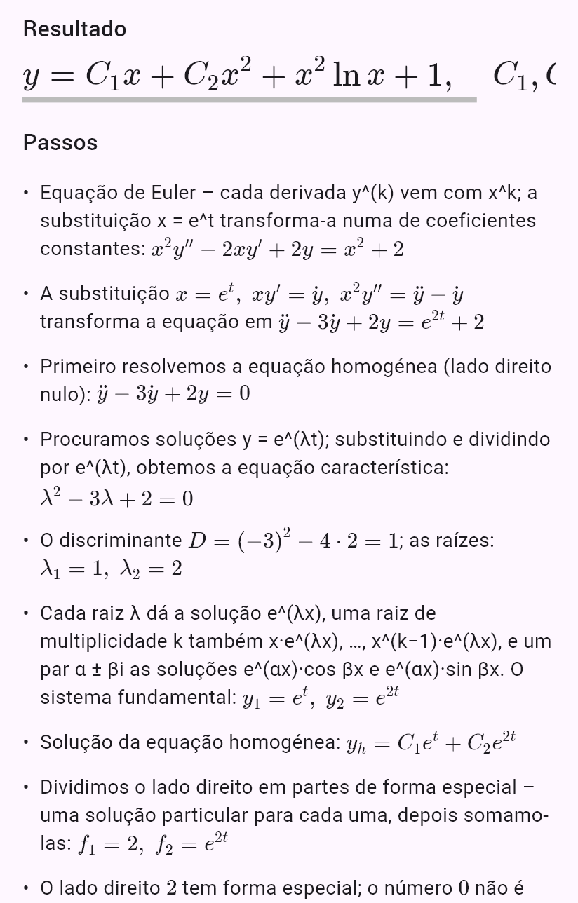 x^2y'' - 2xy' + 2y = x^2 + 2