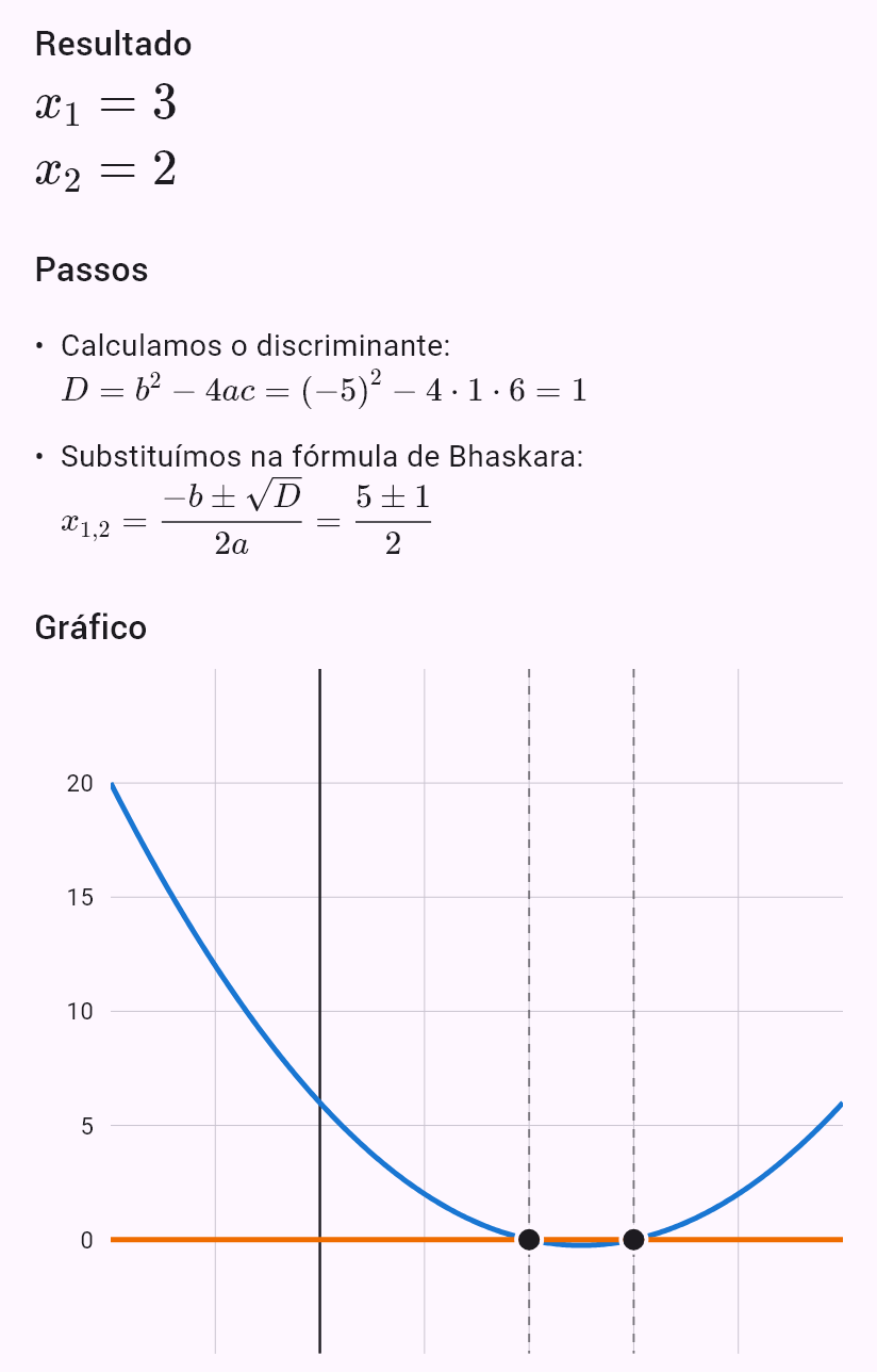 x^2 - 5x + 6 = 0