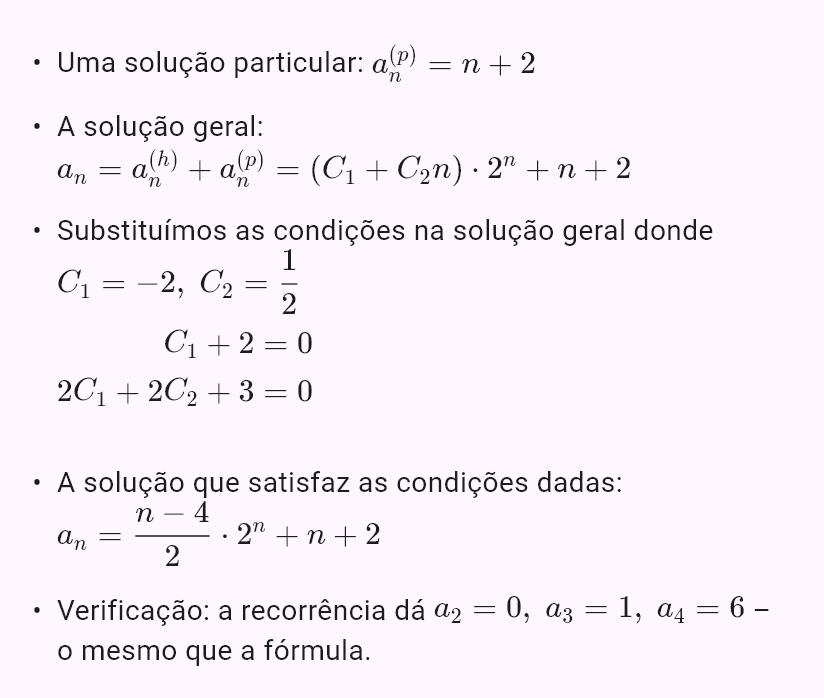 a_{n+2} = 4a_{n+1} - 4a_n + n, a_0 = 0, a_1 = 0