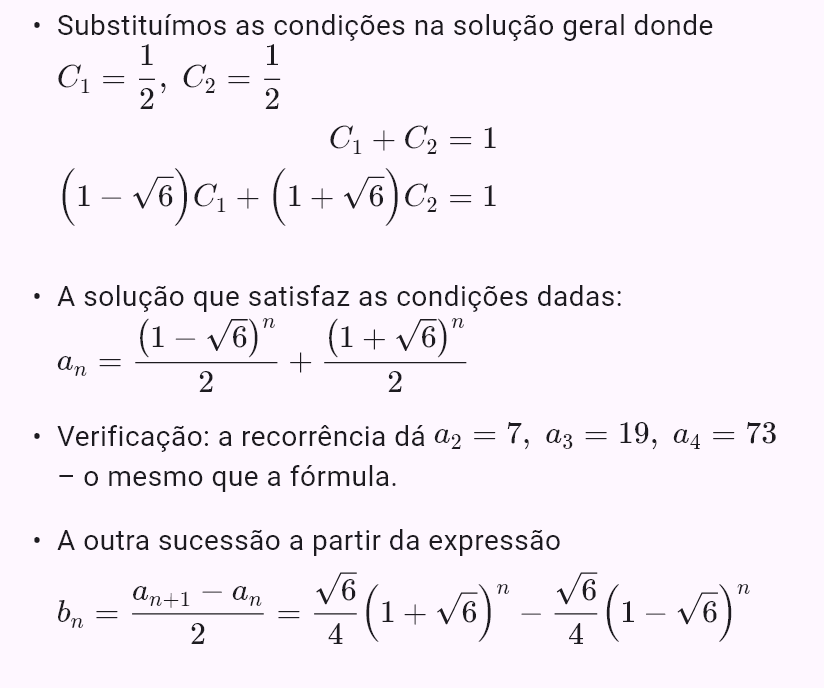 a_{n+1} = a_n + 2b_n
b_{n+1} = 3a_n + b_n
a_0 = 1, b_0 = 0