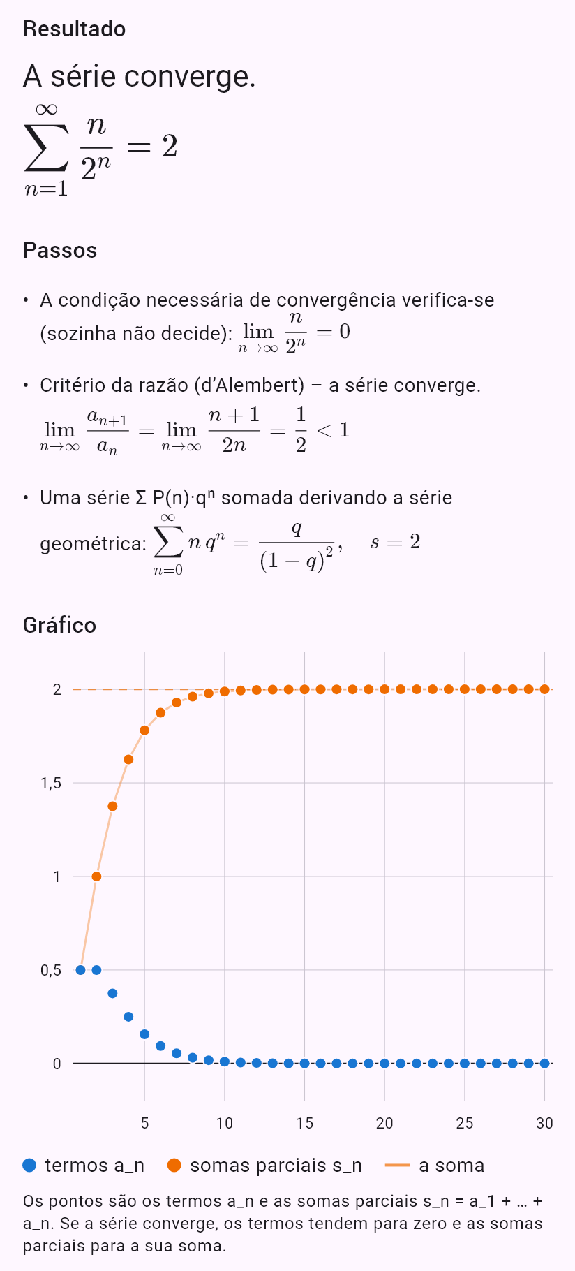 sum(n/2^n)