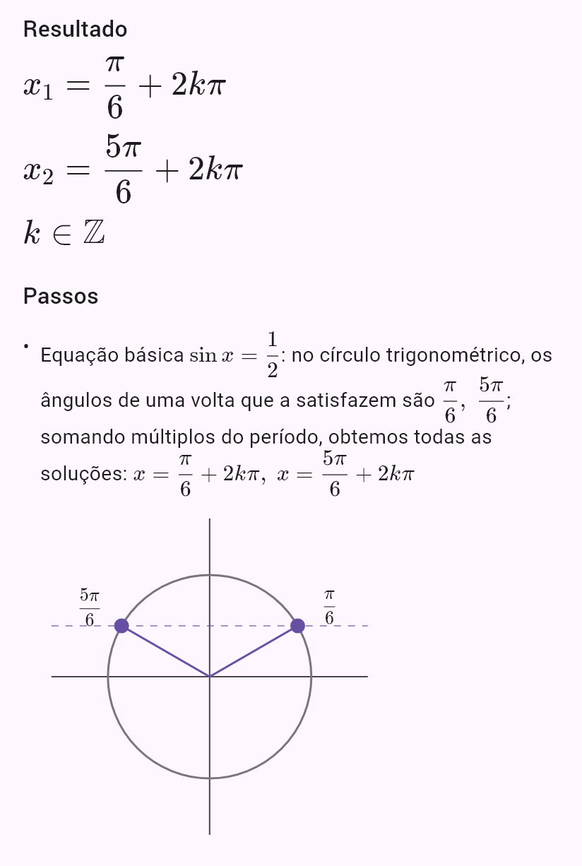 sin x = 1/2