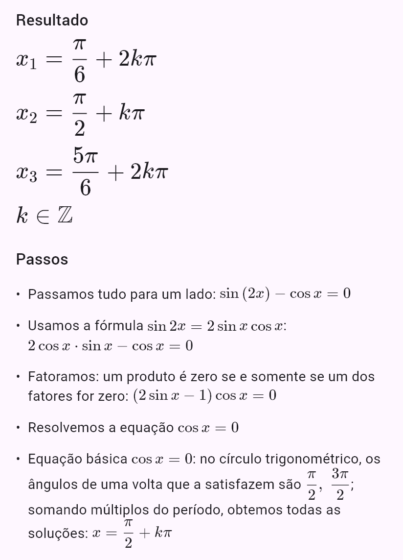 sin 2x = cos x